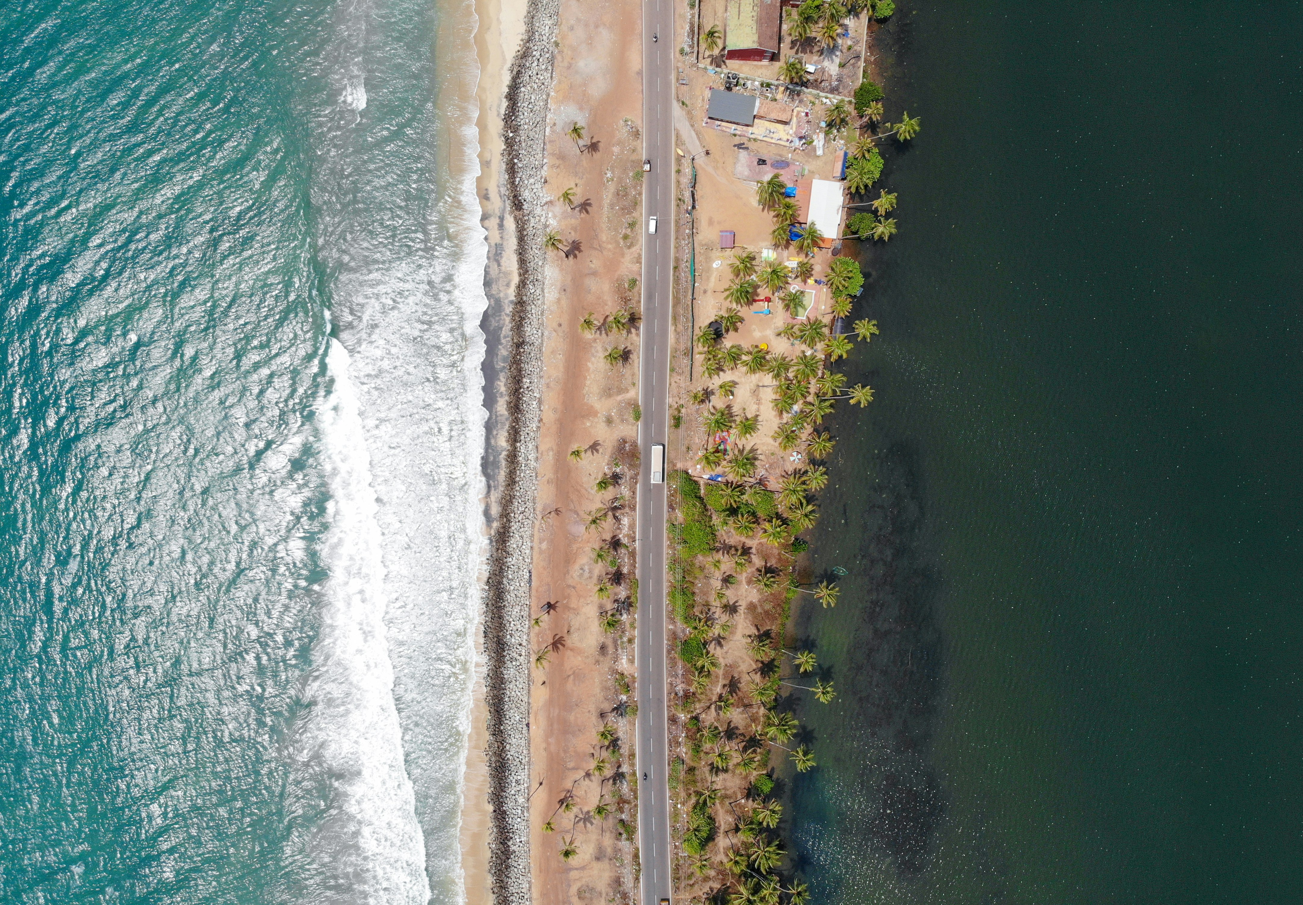 aerial view of beach during daytime